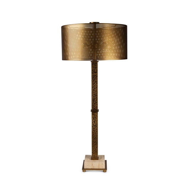 Port 68 Artemis Travertine Lamp For Sale - Image 4 of 6