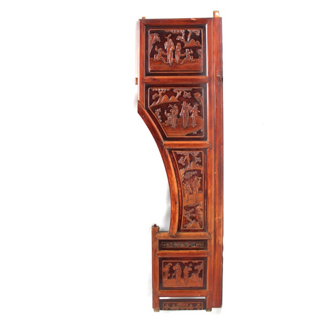 Carved Scenic Wall Art / Panel Set Wisdom Harmony and Prosperity For Sale - Image 13 of 18