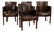 Grained Cowhide Dining Chairs in a Dark Color Scheme, Set of 4 For Sale