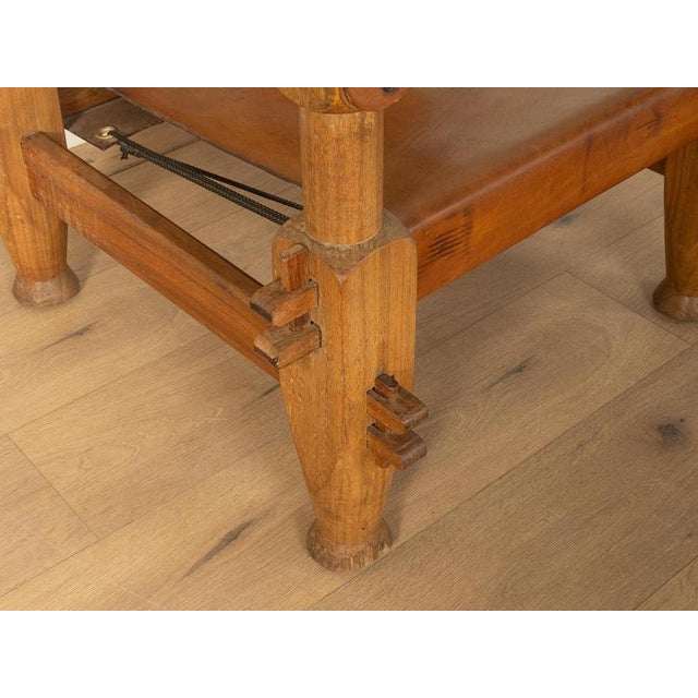 Wood Vintage Brutalist Safari Armchair For Sale - Image 7 of 8