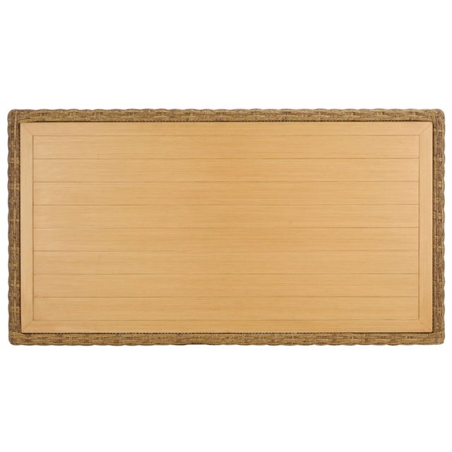 2020s Margarita Wicker Outdoor Coffee Table, Natural For Sale - Image 5 of 9