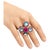 Bochic "Capri" Vintage Ruby, Amethyst & Blue Topaz Ring Set In 18K Gold & Silver For Sale - Image 17 of 18