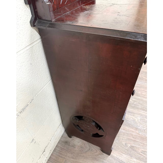 Victorian Antique Victorian Eastlake Aesthetic Movement Bedside Cabinet For Sale - Image 3 of 17