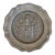 Mid-Century German Pewter Heraldic Coat of Arms Wall Plate For Sale