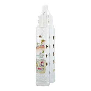 Chinese Polychrome Chopstick Holder Qianlong Reign Mark Republic Period