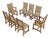 Art Deco Dining Room Charis in Oak and Leather, 1940s, Set of 8 For Sale