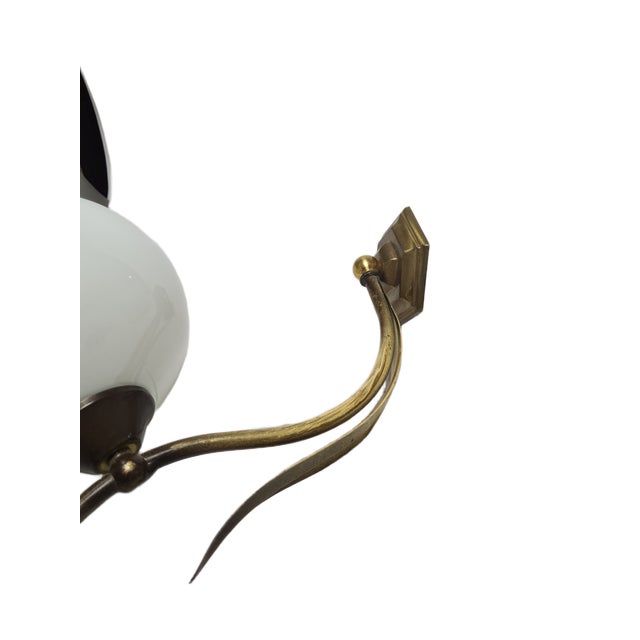 Metal Art Deco Wall Lamp in Metal, Poland, 1950s For Sale - Image 7 of 10