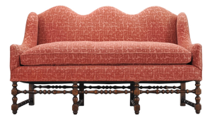 English William and Mary Baroque Style Camel Hump Back Settee