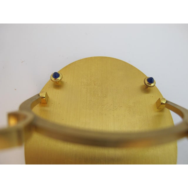 Cartier Paris Gold Gilt Plated Lapis Blue Enamel Oval Photo Picture Desk Frame For Sale - Image 10 of 12
