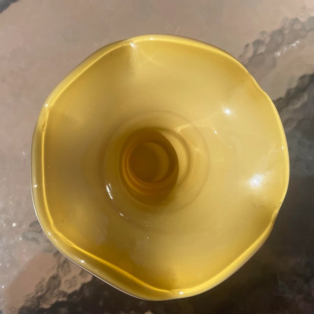 Empoli Mid Century Modern Empoli Vase With Applied Glass Snake For Sale - Image 4 of 4