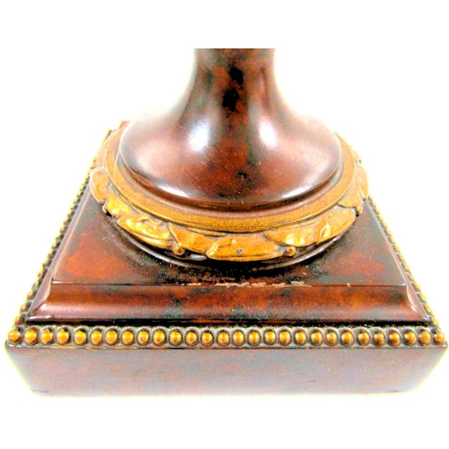 1980s Pair of Napoleon III Style Moroccan Burr Thoya Turned Wood Urns Attributed to Theodore Alexander For Sale - Image 12 of 14