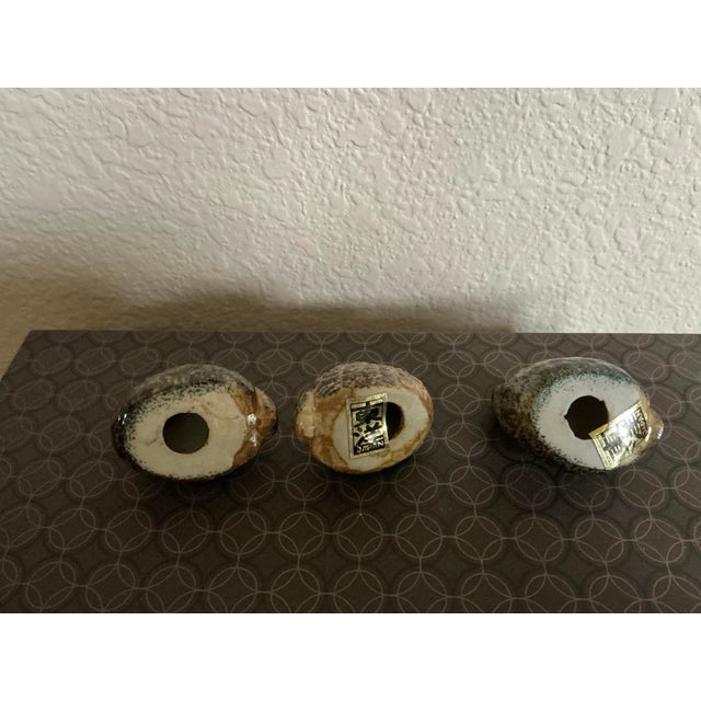 Ceramic Small Mid‑Century Ceramic Quail Trio For Sale - Image 7 of 7