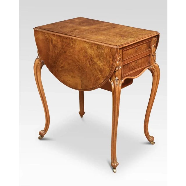 Figured Walnut Side Table, 1890s For Sale - Image 10 of 10