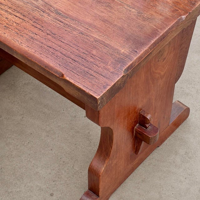 Arts & Crafts Brutalist Handcrafted Mahogany Chairs, 1970s, Set of 2 For Sale - Image 11 of 12