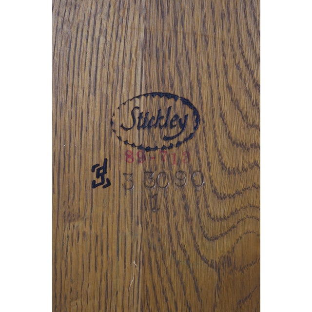Stickley Round Mission Oak 52 Inch Dining Room Table For Sale - Image 17 of 18