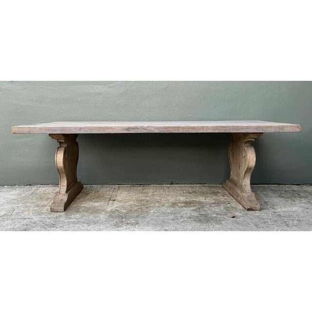 Mid 20th Century Vintage Sculptural Wood Dining Table For Sale - Image 5 of 14
