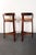 1960s Pair of Danish Modern Rosewood and Leather Counter Stools by John Mortensen For Sale - Image 5 of 18