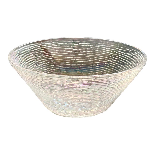 Mid 20th Century Multicolored Iridescent Glass Bowl For Sale