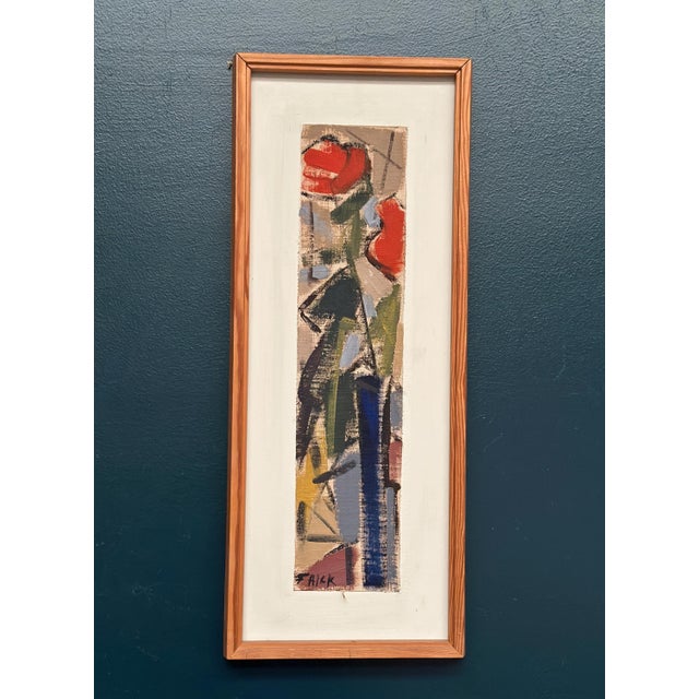 Gösta Falck, Blossoms, 1960s, Oil Painting on Panel, Framed For Sale - Image 10 of 11
