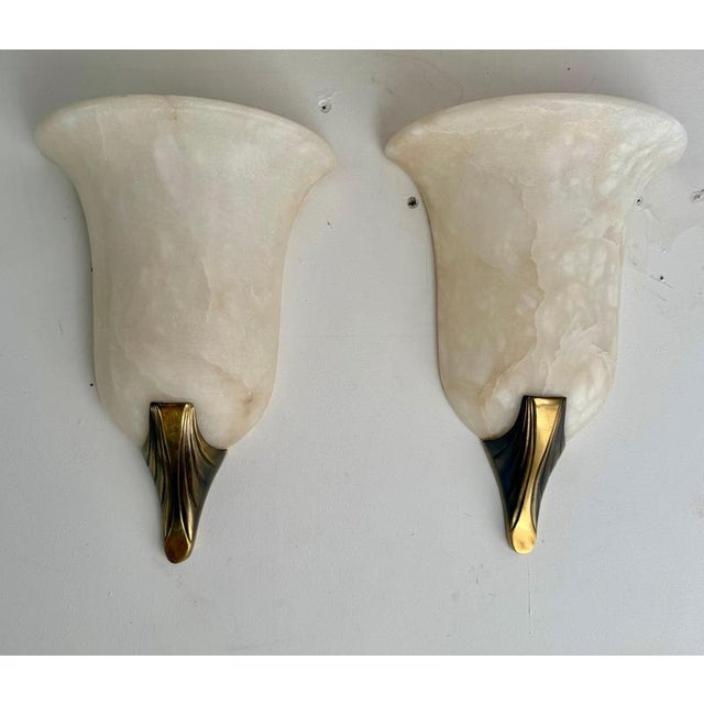 Gold Vintage Art Deco Wall Lights, 1970, Set of 4 For Sale - Image 8 of 9