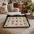 This large 27.5-inch wooden serving tray features a collection of colorful botanical flower illustrations framed by dark...