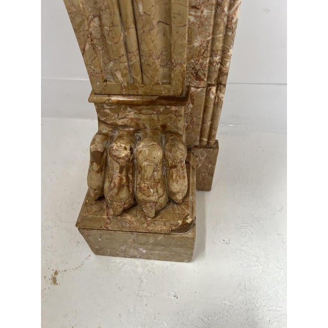 Napoleon III Fireplace with Claw Feet in Speckled Marble, 1800s For Sale - Image 5 of 18