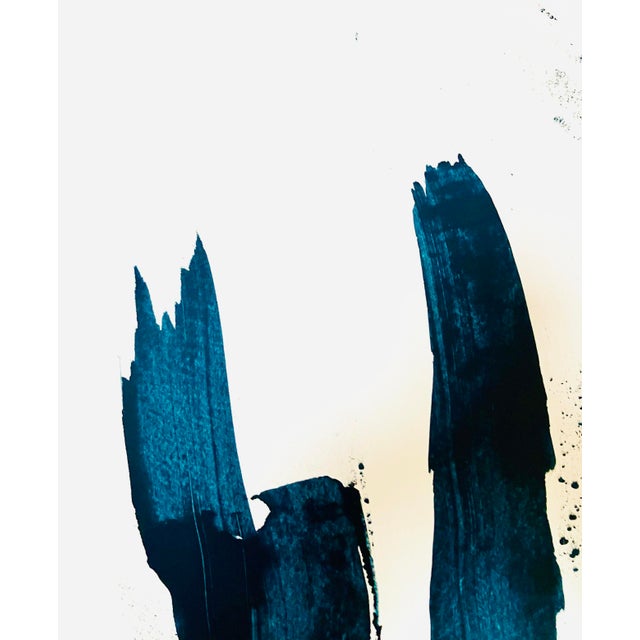 Plastic Color Study in Navy #14 Contemporary Abstract Acrylic Painting For Sale - Image 7 of 11