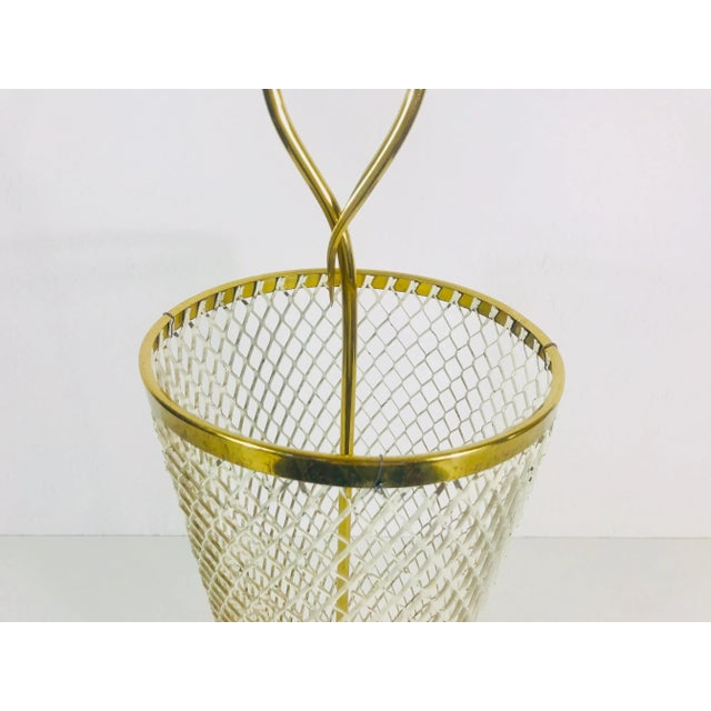 Brass and Aluminium Umbrella Stand from Vereinigte Werkstätten Collection, 1960s For Sale - Image 6 of 9