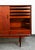 Mid Century Danish Modern Credenza Highboard Bar Sideboard Denmark Teak Drawers For Sale - Image 10 of 12