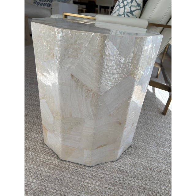 Made Goods Enzo Kabibe Shell End Table For Sale In Miami - Image 6 of 6