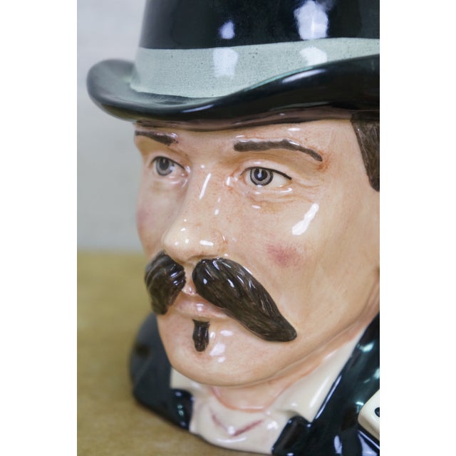 1980s American Royal Doulton Doc Holliday Wild West Gambler Toby Character Jug For Sale - Image 6 of 11