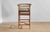 Wood Handwoven Malawi Cane Bar Stool in Traditional Weave With White Linen Cushion For Sale - Image 7 of 7