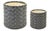 Showcase your greenery in style with this striking set of Geometric Pattern Ceramic Pots. With a bold, blue-and-white...