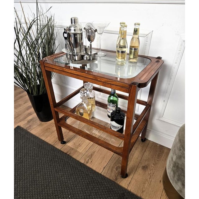 Mid-Century Art Deco Italian Liquor Cart, 1950s For Sale - Image 4 of 10