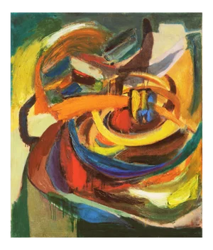'Organic Abstract' by Dora Masters, 1950's Woman Artist, San Francisco Bay Area Abstraction