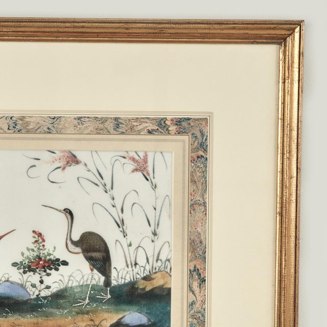 Pair of Antique Chinese Pith Paintings of Birds For Sale - Image 4 of 18