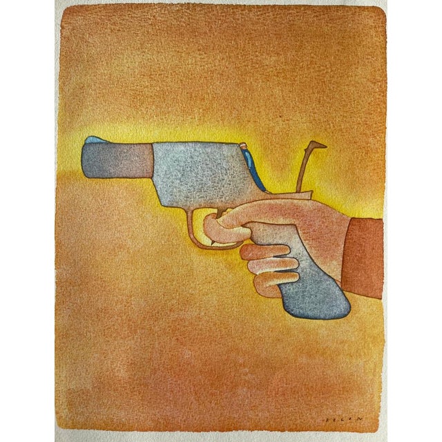 Jean-Michel Folon, La peur, Etching For Sale - Image 5 of 5