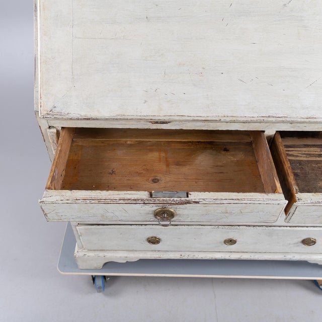 Wood Vintage Gustavian Wooden Secretary, 1860 For Sale - Image 7 of 8