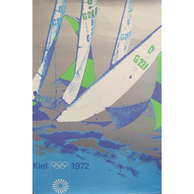 Original Vintage 1972 Munich Olympic Poster, Sailing (Medium) For Sale - Image 6 of 6