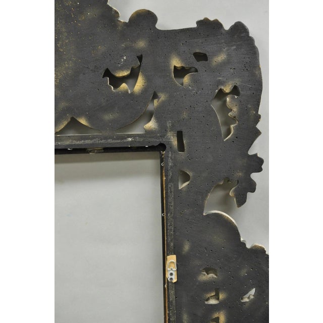 Large 78" Italian Baroque Rococo White Distress Painted Mirror Art Picture Frame For Sale - Image 16 of 17