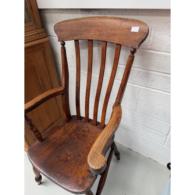 Brown Windsor Chair in Elm For Sale - Image 8 of 11