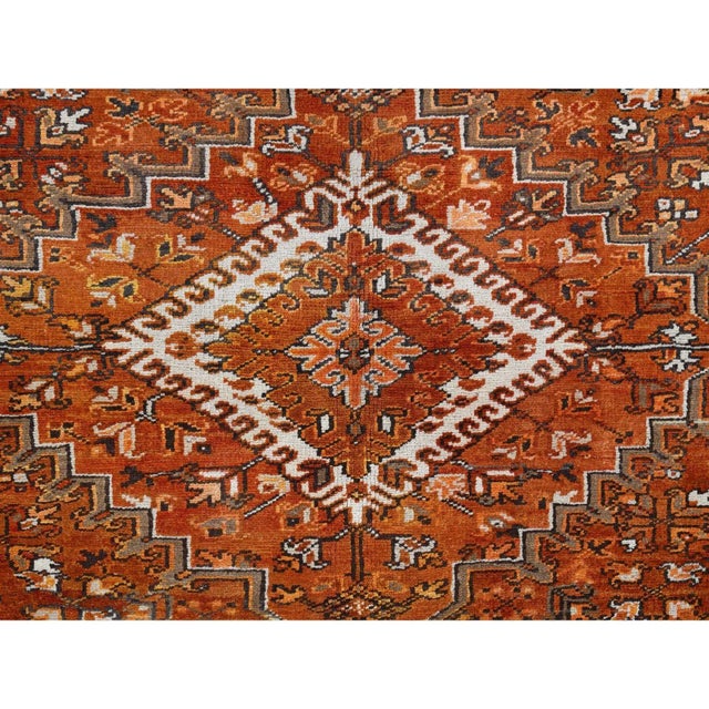 1960 Orange Vintage Persian Rug For Sale In New York - Image 6 of 12