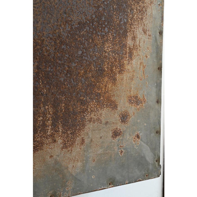 Wood Antique Japanese Wall-Mounted Object / Rusted Tin Wall Art / Meiji-Showa / Ob336 For Sale - Image 7 of 17