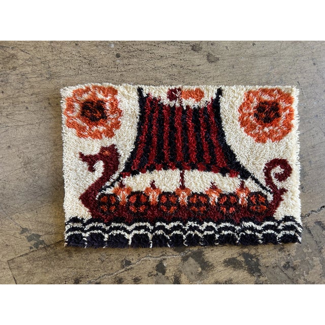 Mid-Century Modern Mid Century Viking Rya Tapestry For Sale - Image 3 of 3