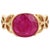 Metal 4.6 Carat Ruby Cocktail Ring With Engraved Ring (All Sizes Available) For Sale - Image 7 of 12