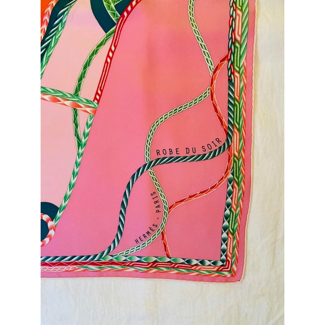 French Hermes Carre 90 Robe Du Soir Silk Scarf For Sale - Image 3 of 9