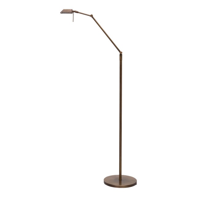 Adjustable Bronze Halogen Floor Lamp by Ben Demmers, 1980s For Sale