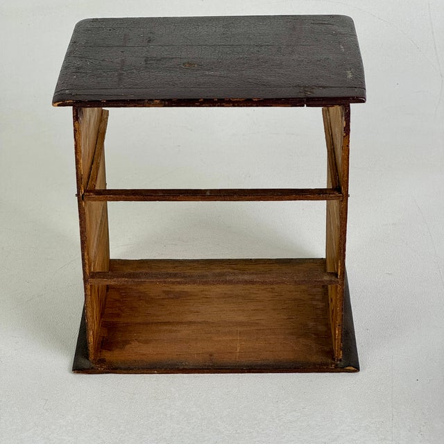 Wood 19th Century Small Mantel Top 3 Drawer Wood Americana Chest, Hand Crafted & Constructed For Sale - Image 7 of 12