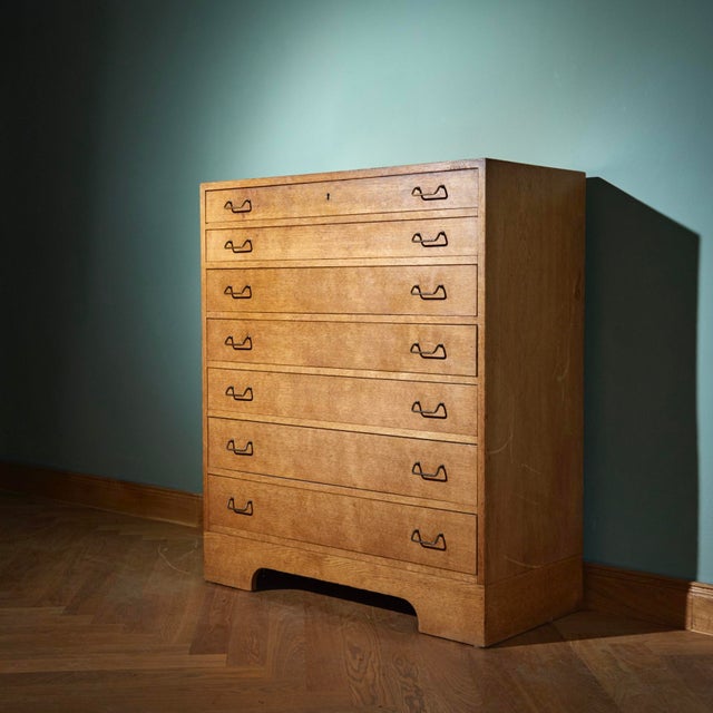 Wood Danish Modern Oak Chest of Drawers by A.J. Iversen, 1940s For Sale - Image 7 of 7