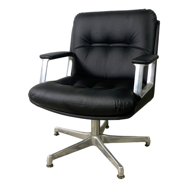 Italian Design Office Leatherette Armchair by Vaghi For Sale